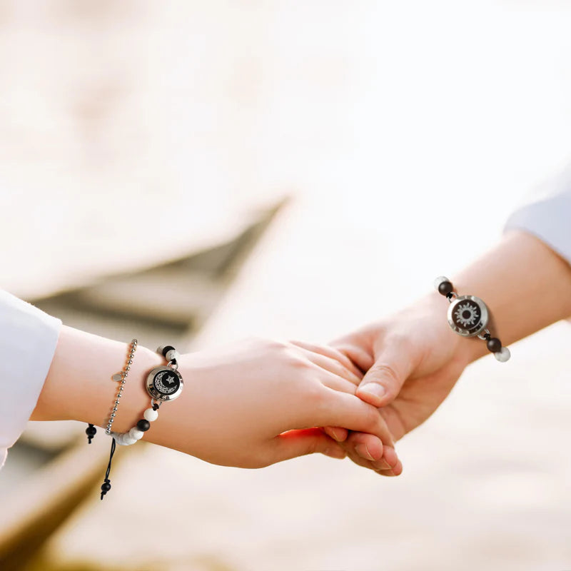 Sun&Moon Smart-Armbänder mit Howlith und Achat Perlen