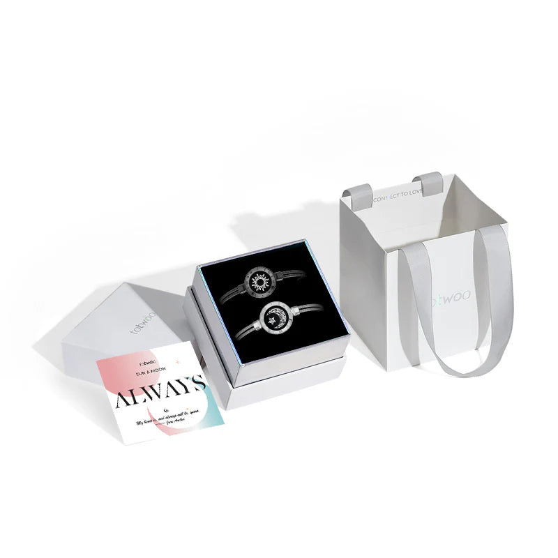 Smart-Armbänder Sun&Moon mit Schlangenkette für zwei Personen