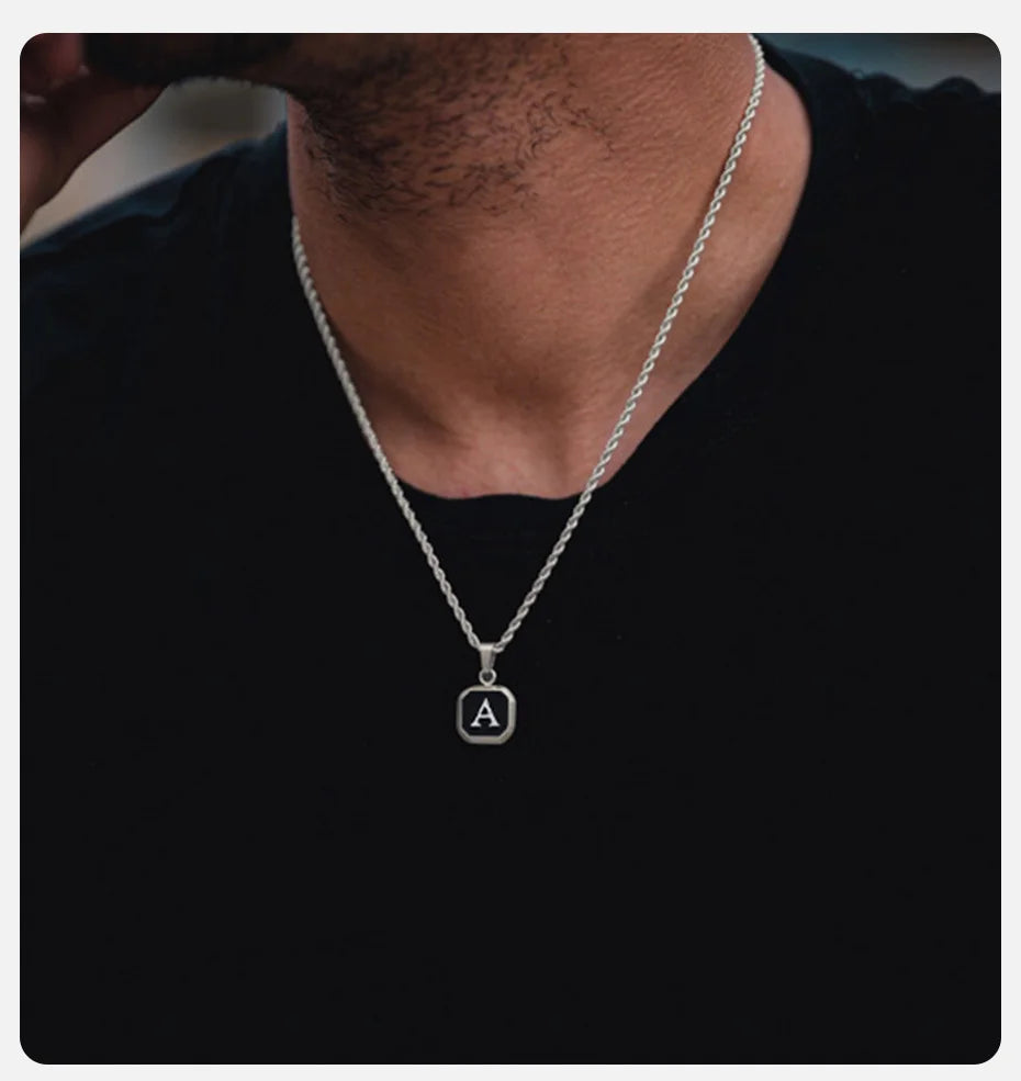 "Monogram" Halskette -Edelstahl